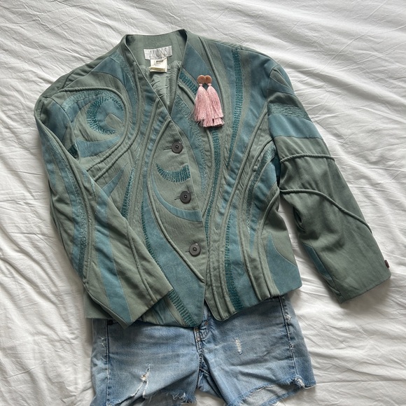 Vintage Alexis made in USA vest, blazer in wool - Picture 6 of 6